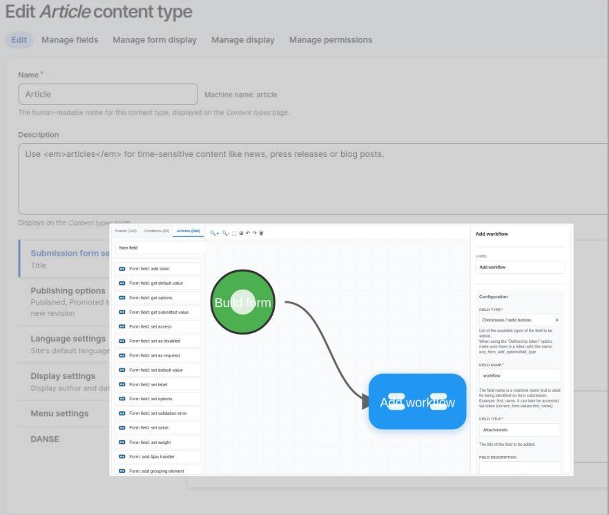 ECA to modify a form in the future