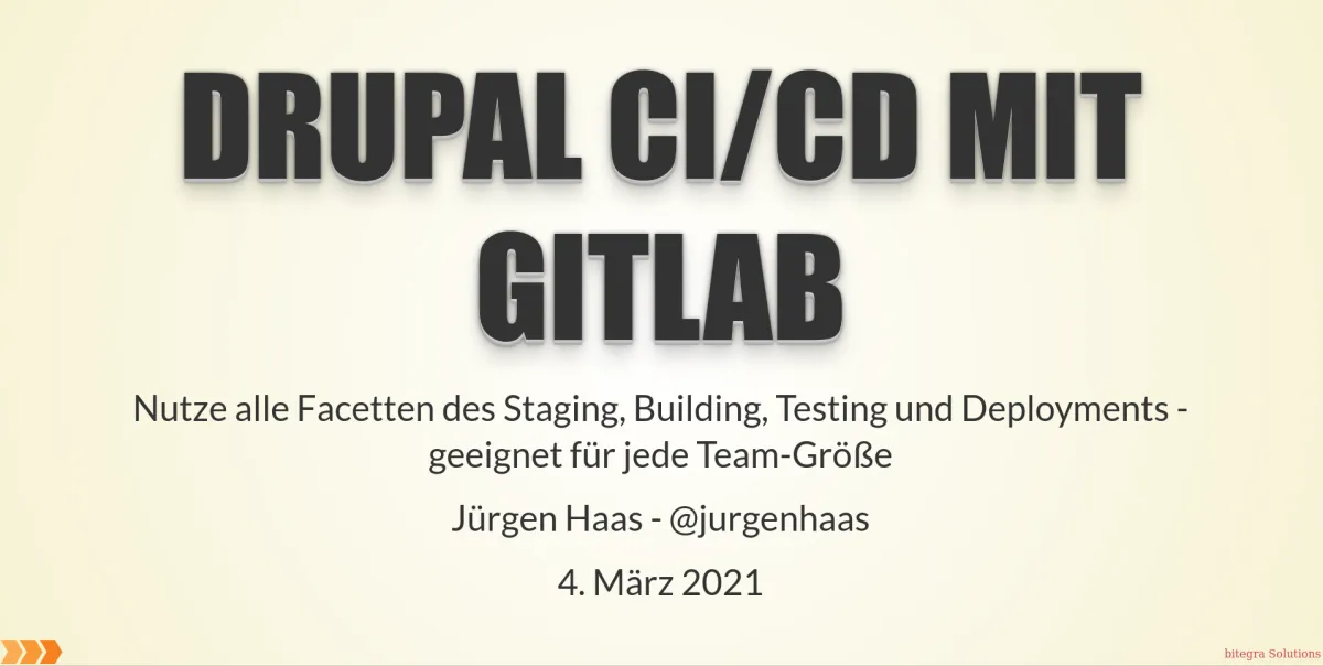 Cover page for slides