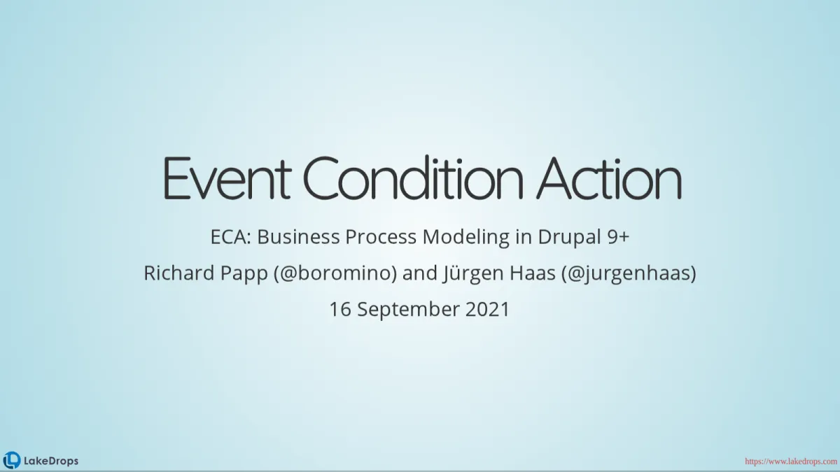 Screenshot: Event Condition Action (slide 0)