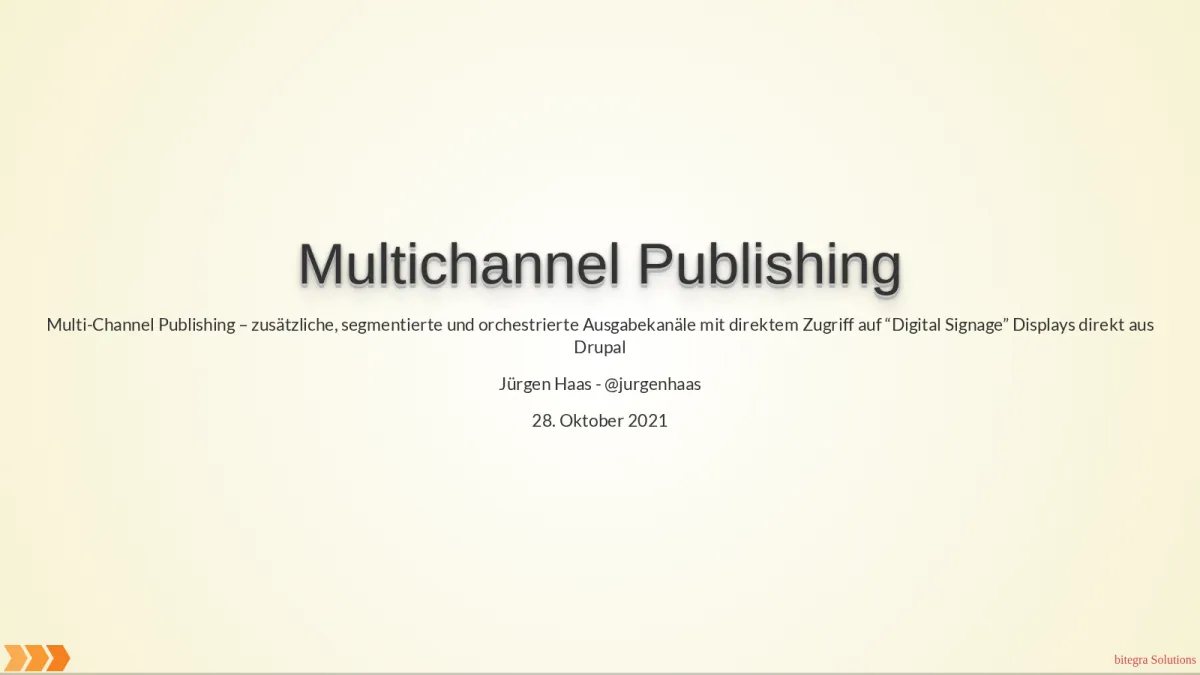 Screenshot: Multichannel Publishing (slide 0)