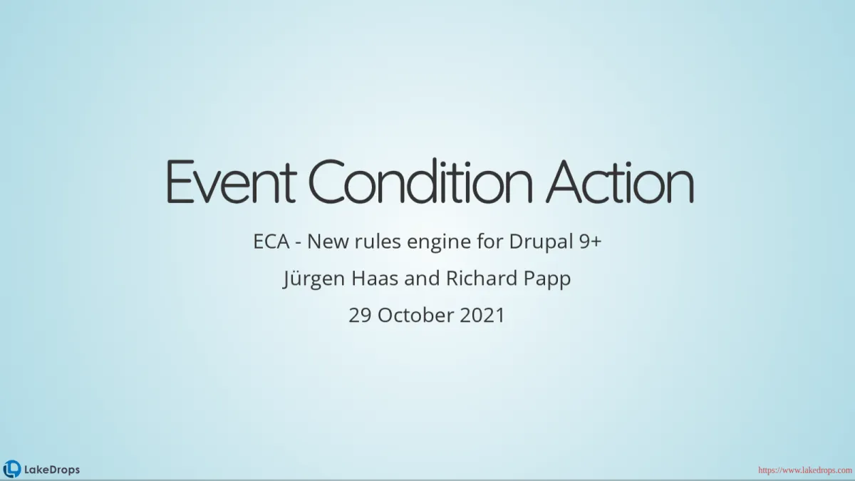 Screenshot: Event Condition Action (slide 0)