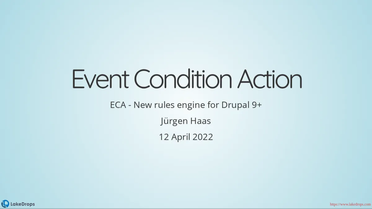 Screenshot: Event Condition Action (slide 0)