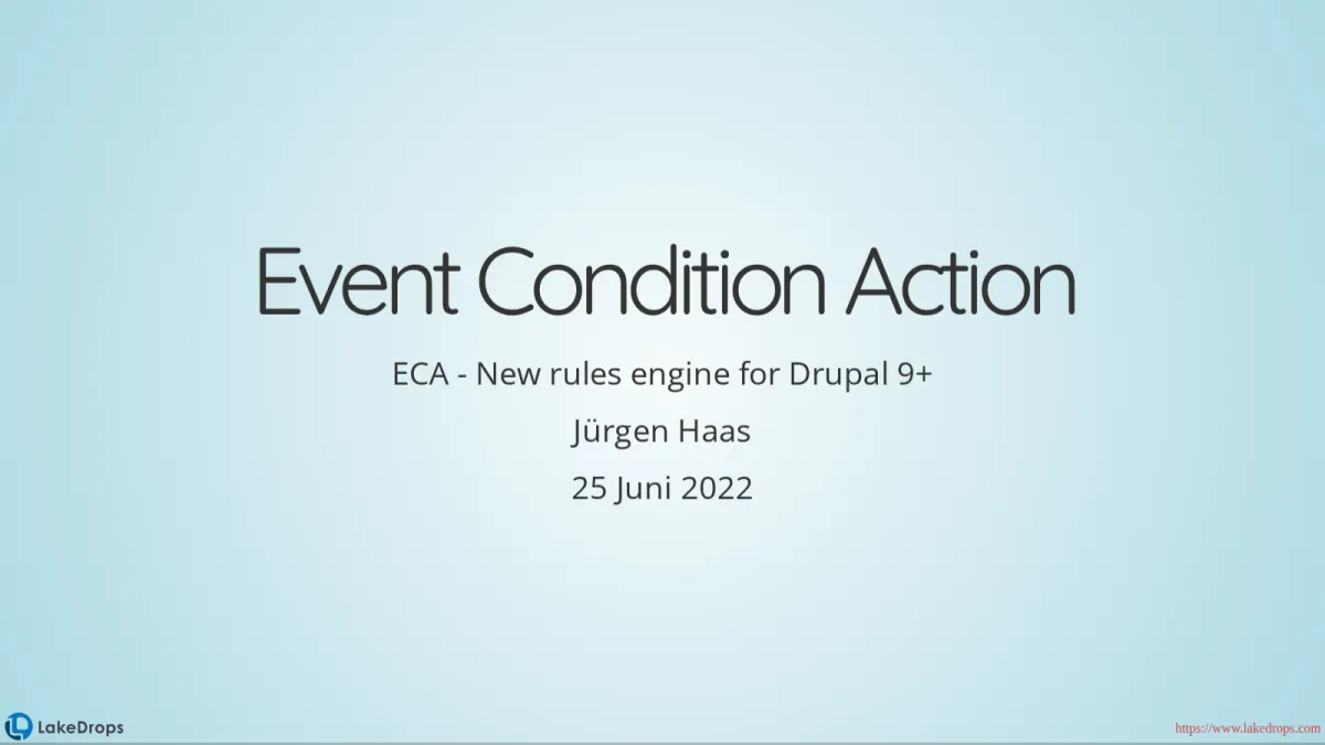 Screenshot: Event Condition Action (slide 0)