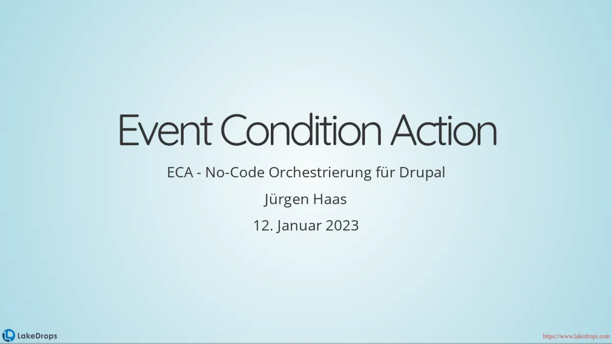 Screenshot: Event Condition Action (slide 0)