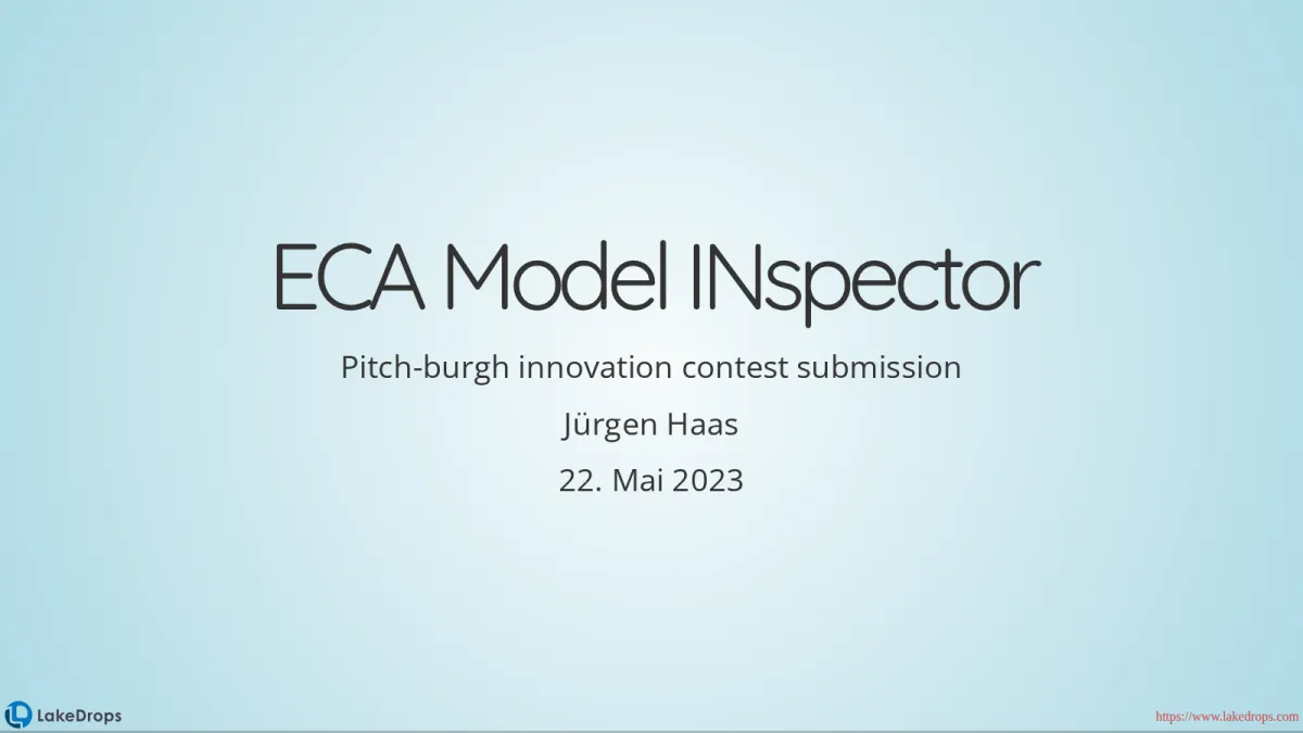 Screenshot: ECA Model INspector (slide 0)