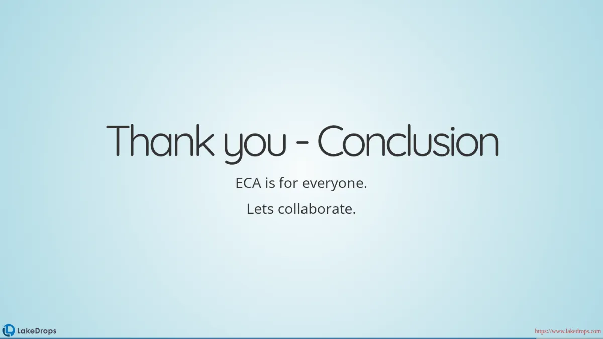 Screenshot: ECA - Events Conditions Actions (slide 18)