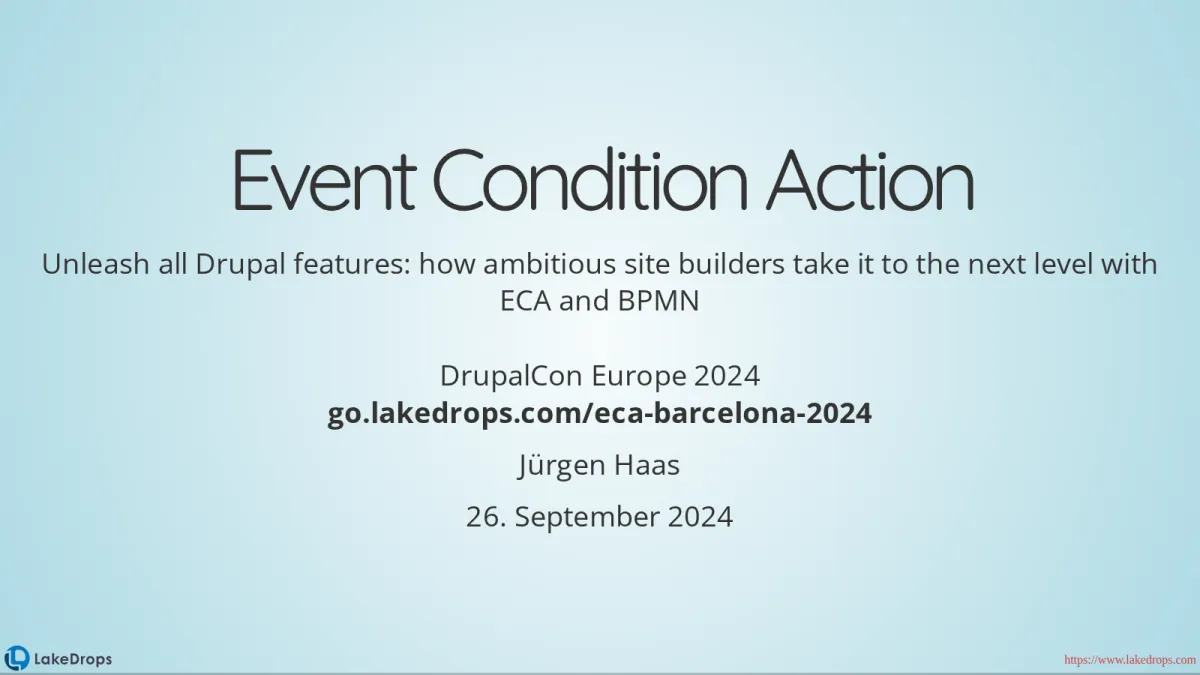 Screenshot: Event Condition Action (slide 0)