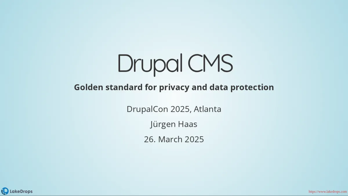 Screenshot: Drupal CMS (slide 0)