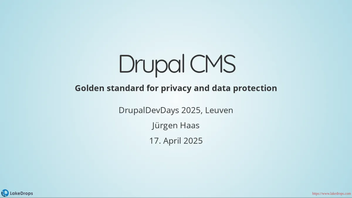 Screenshot: Drupal CMS (slide 0)