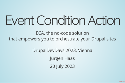 ECA at Drupal Developer Days in Vienna, 2023
