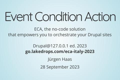 ECA at Drupal@127.0.0.1 ed. 2023